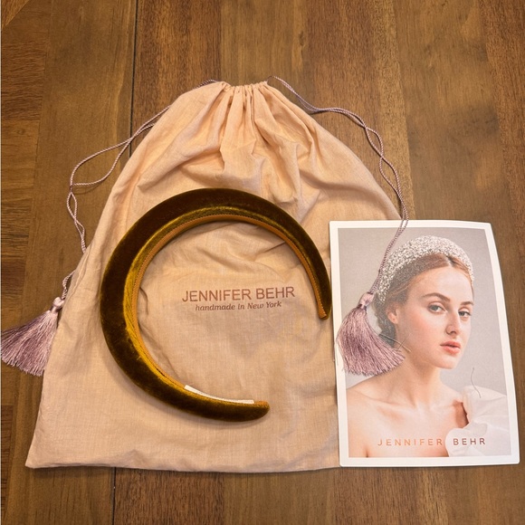 Jennifer Behr Thada Headband in Velvet main image 5
